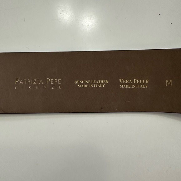 Vera Pelle Genuine Leather Made in Italy Size M Buckle Belt